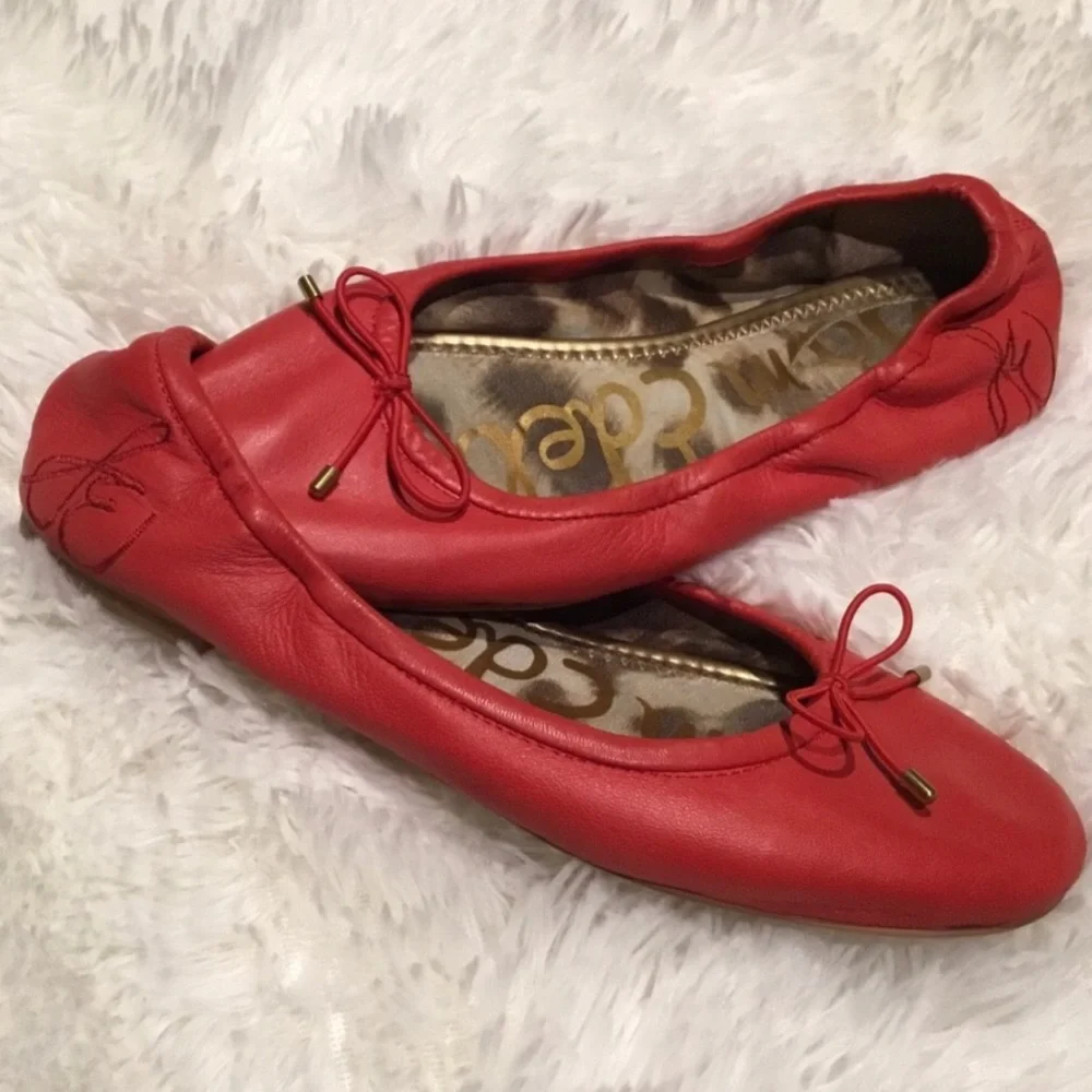 Sam Edelman Leather Felicia Ballet Flats 6W - Picture 2 of 4